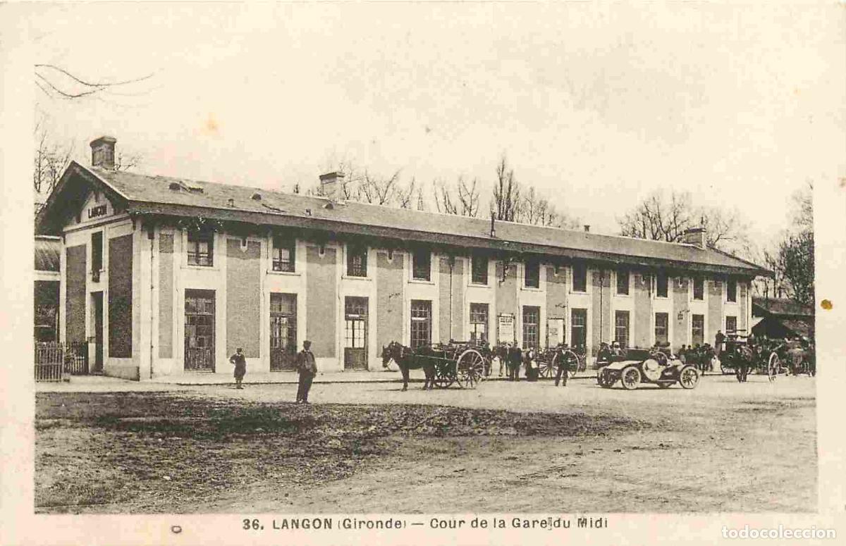 Cartoline: France - 33 - Langonnet - Cour de la Gare du Midi - Anim&eacute;e - CPA - Voir Scans Recto-Verso
