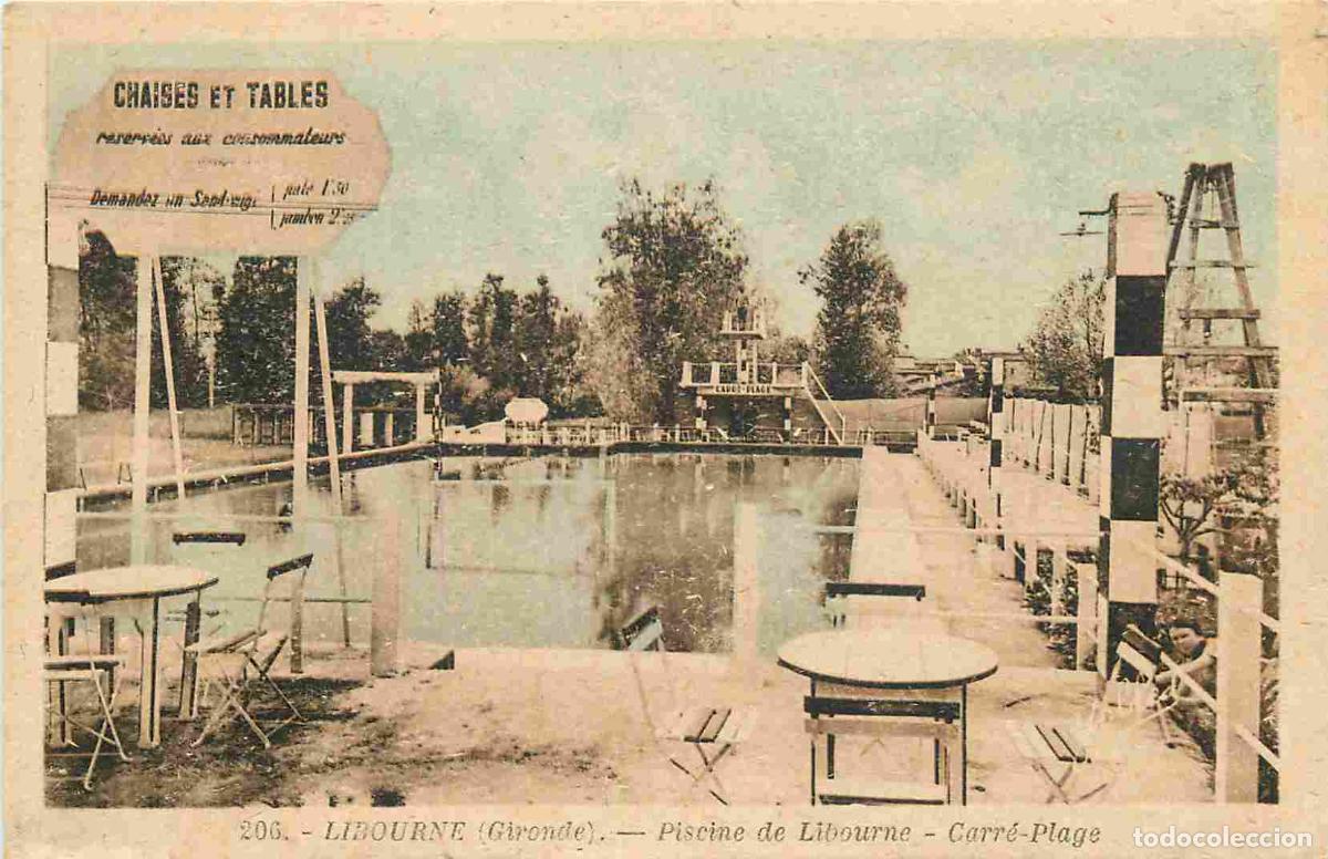 Cartoline: France - 33 - Libourne - Piscine de Libourne - Carr&eacute; Plage - CPA - Voir Scans Recto-Verso