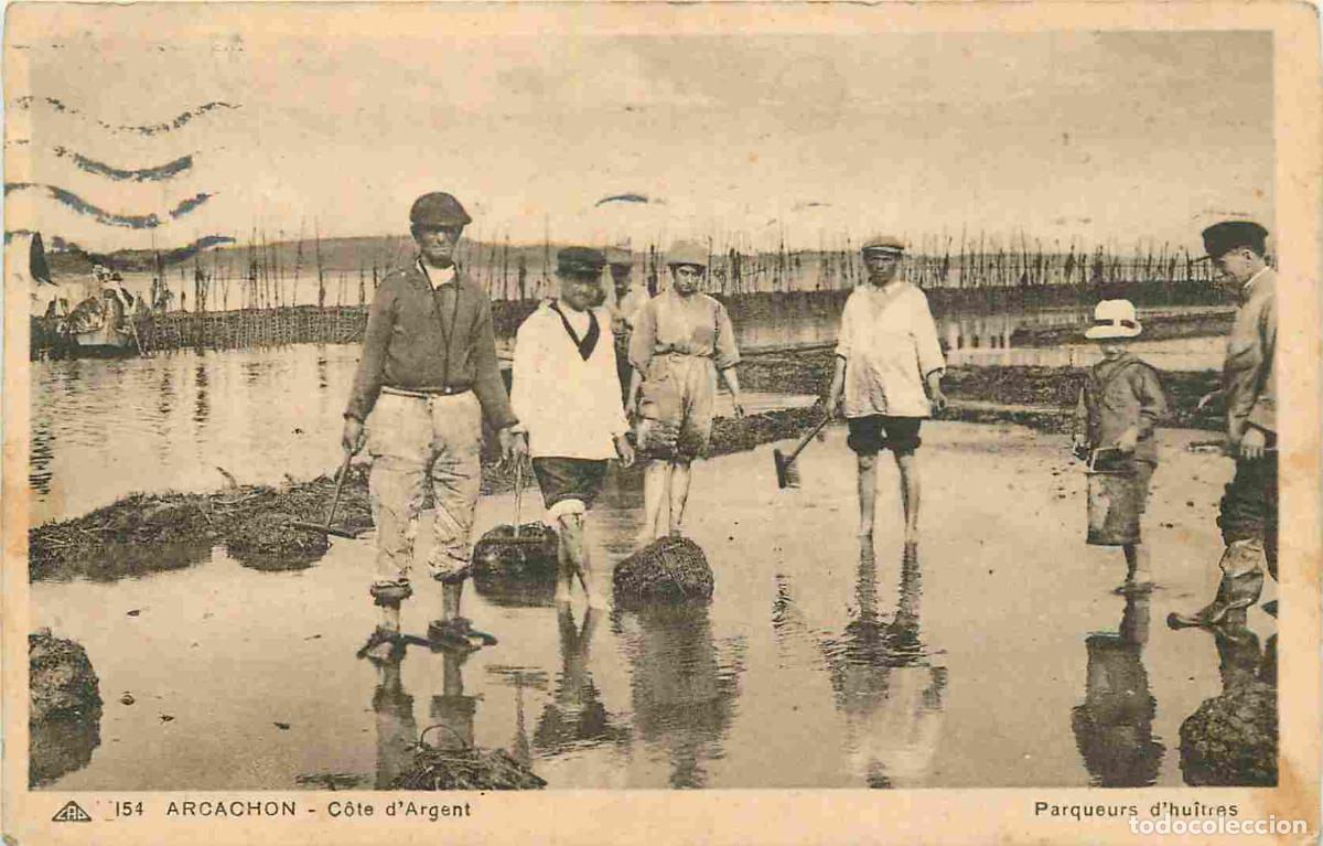 Postkarten: France - 33 - Arcachon - Parqueur d'huitres - Anim&eacute;e - CPA - Oblit&eacute;ration - Voir Scans Recto-Verso