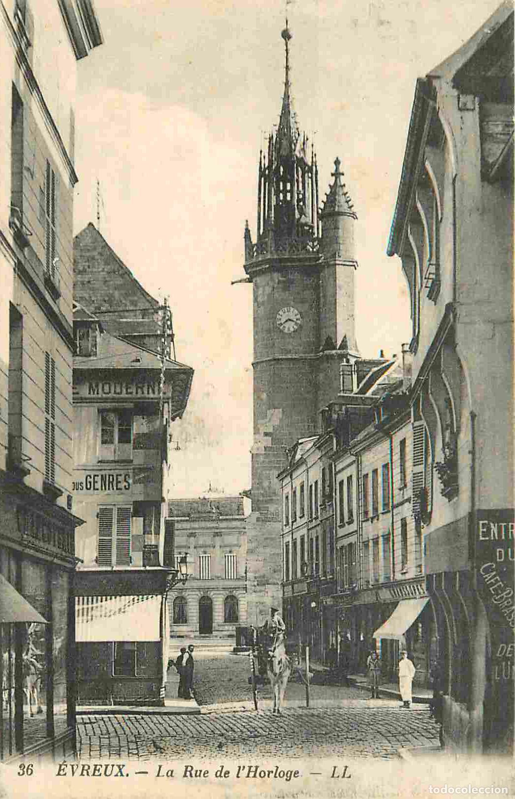 Postkarten: France - 27 - Evreux - Rue de l'Horloge - Anim&eacute;e - CPA - Voir Scans Recto-Verso