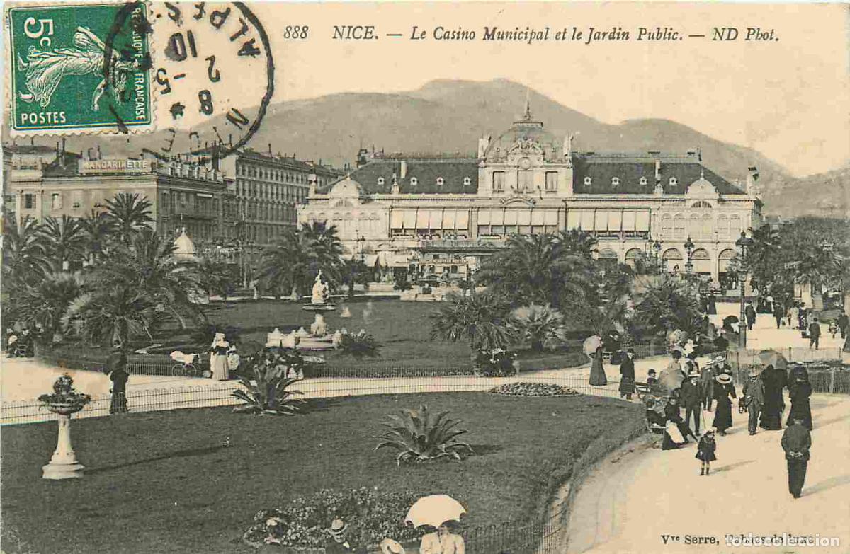 Postkarten: France - 06 - Nice - Le Casino Municipal et le Jardin Public - Anim&eacute;e - CPA - Oblit&eacute;ration de 1910 -