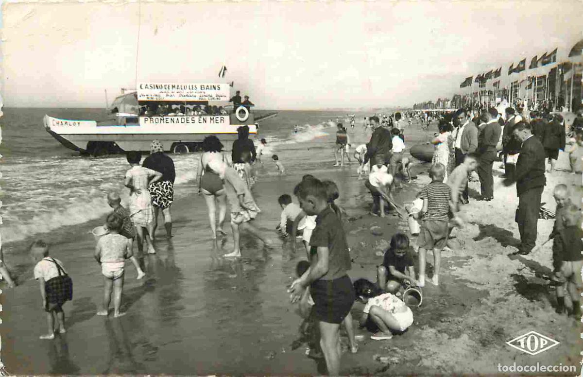 Postais: France - 59 - Malo les Bains - La plage - Promenade en mer - Auto amphibie - Anim&eacute;e - Mention Photog