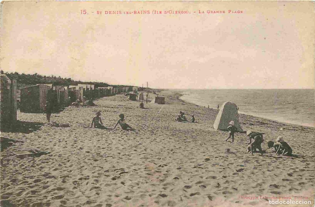 Postais: France - 17 - Ile d'Ol&eacute;ron - Saint Denis les Bains - La grande plage - Anim&eacute;e - CPA - Voir Scans Rec
