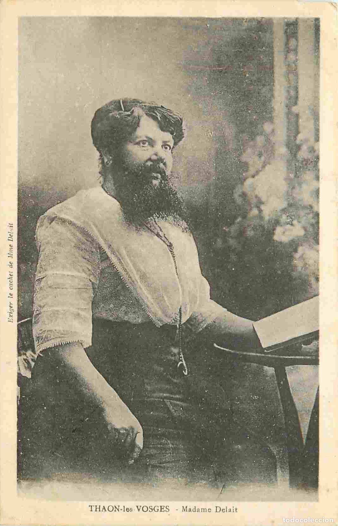 Postais: France - 88 - Thaon les Vosges - Madame Delait - Anim&eacute;e - Femme &agrave; barbe - CPA - Voir Scans Recto-Ver