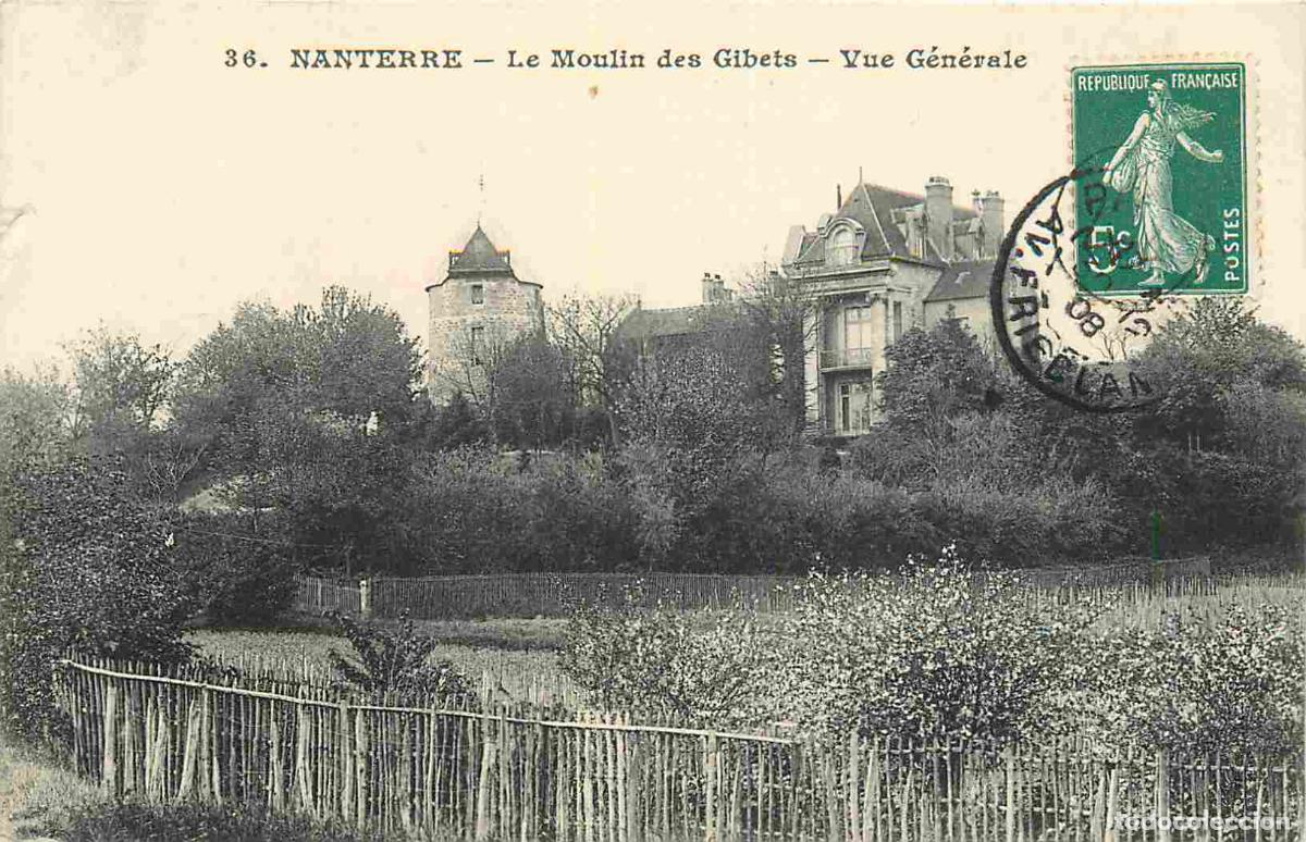 Postkarten: France - 92 - Nanterre - Le moulin des Gibets - vue g&eacute;n&eacute;rale - CPA - Oblit&eacute;ration de 1908 - Voir Sca