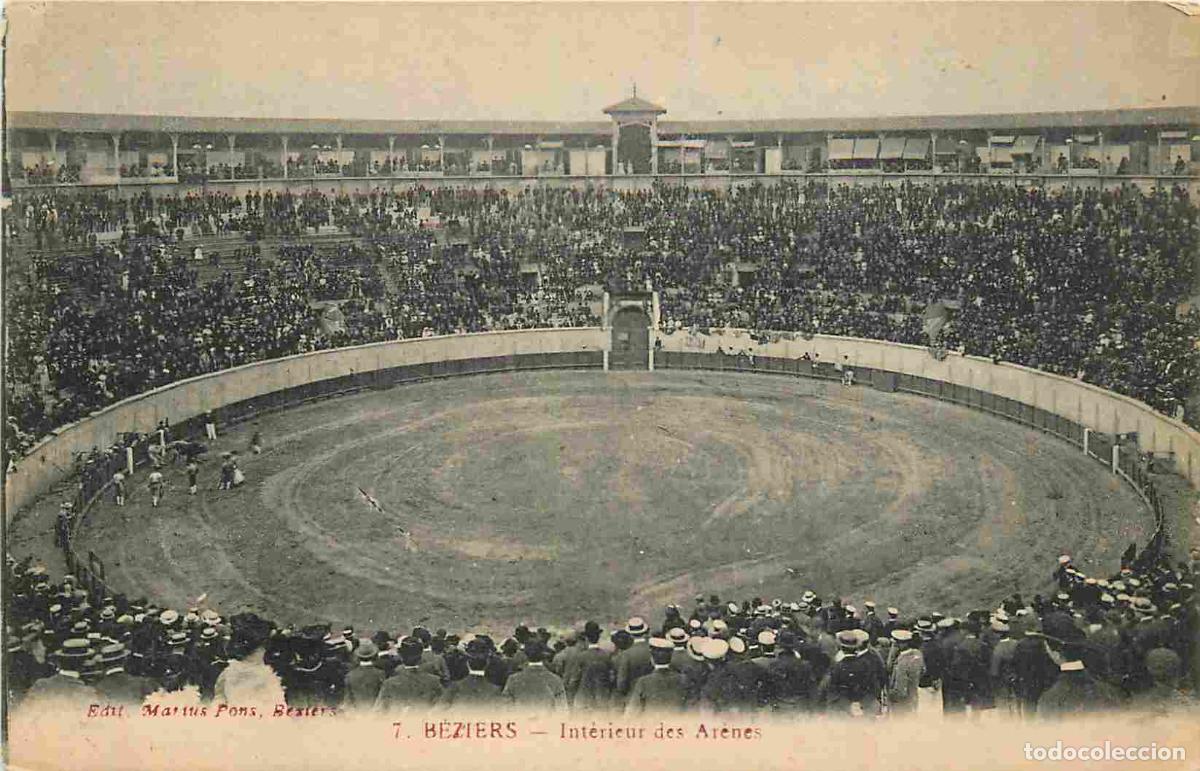 Postkarten: France - 34 - B&eacute;ziers - Int&eacute;rieur des Ar&egrave;nes - Anim&eacute;e - CPA - Oblit&eacute;ration de 1924 - Voir Scans Rect