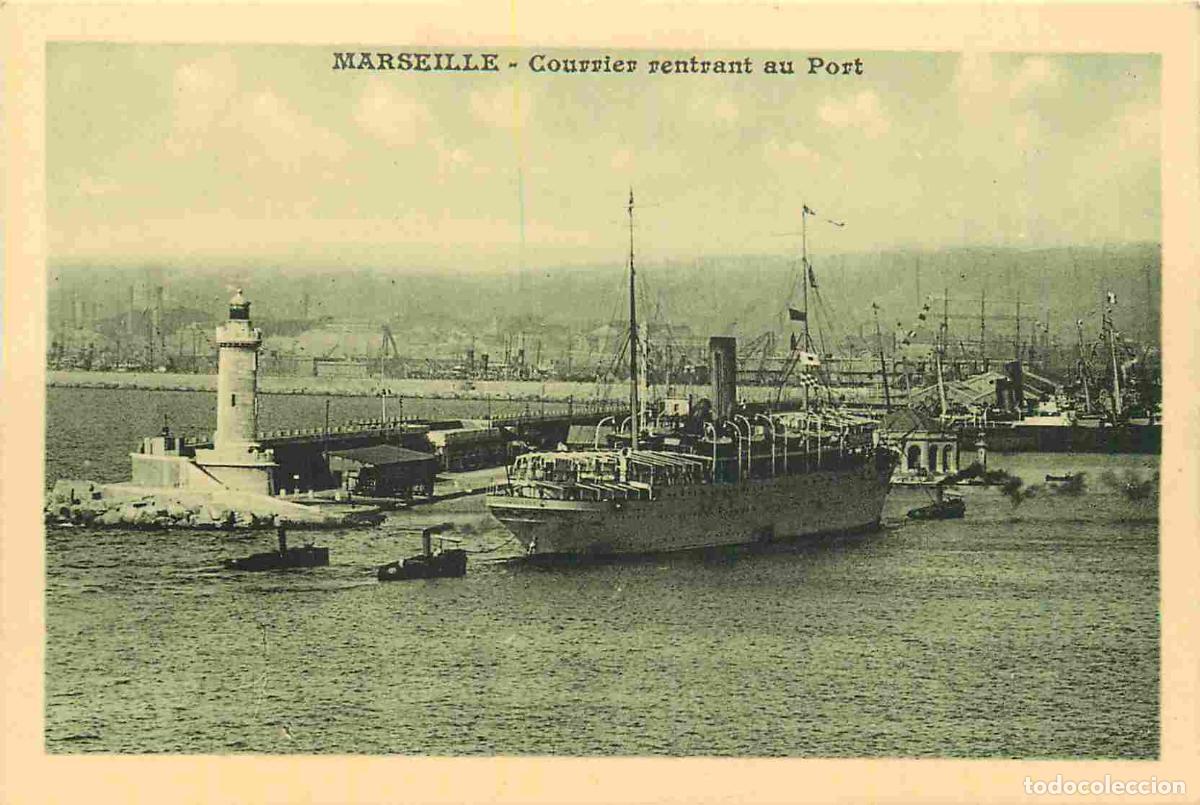 Postkarten: France - 13 - Marseille - Courrier rentrant au port - Bateaux - CPA - Voir Scans Recto-Verso