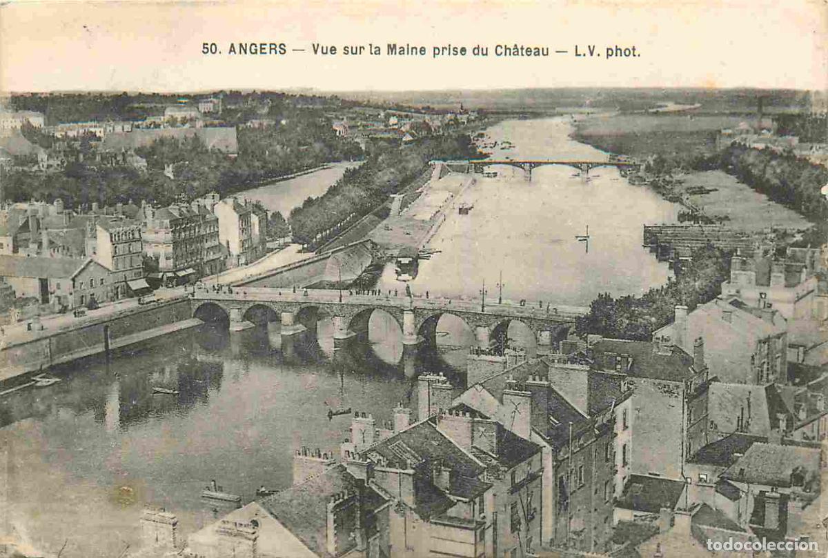 Postkarten: France - 49 - Angers - Vue sur la m&ecirc;me prise du Ch&acirc;teau - CPA - Oblit&eacute;ration de 1933 - Voir Scans Re