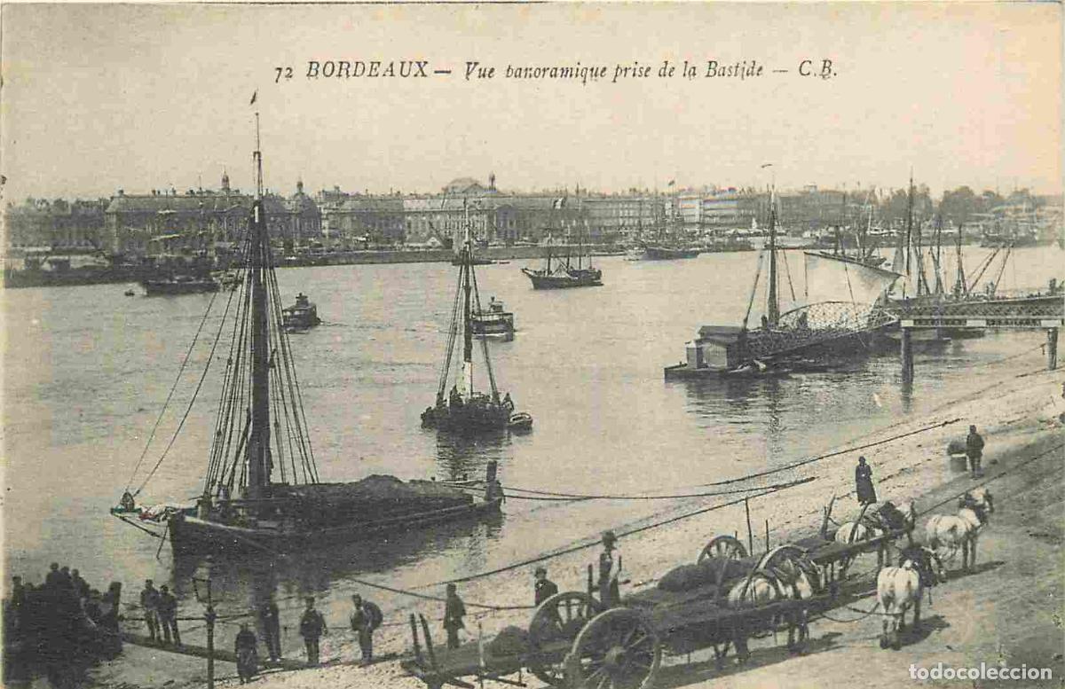 Cartoline: France - 33 - Bordeaux - Vue panoramique prise de la Bastide - Anim&eacute;e - Bateaux - CPA - Voir Scans