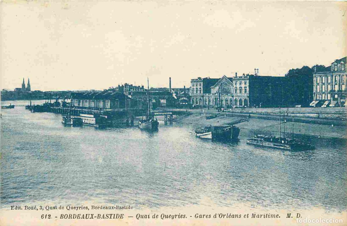 Cartoline: France - 33 - Bordeaux - Bastide - Quai de Queyries - Gares d'Orl&eacute;ans et Maritime - CPA - Voir Scans