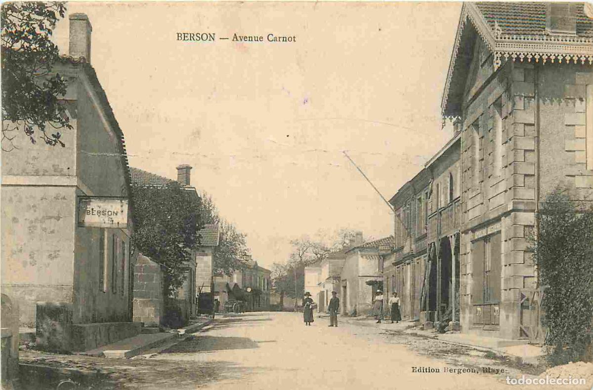 Cartoline: France - 33 - Berson - Avenue Carnot - Anim&eacute;e - CPA - Voir Scans Recto-Verso