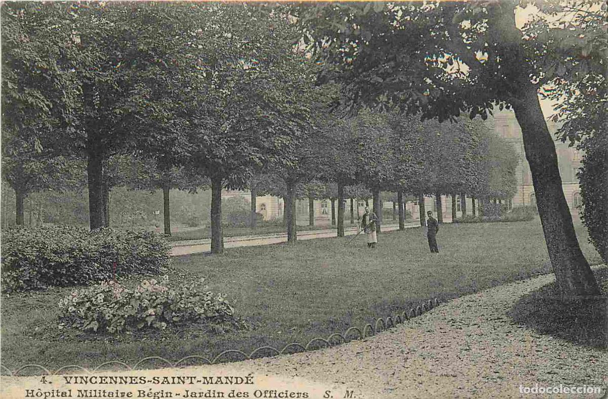 Cartoline: France - 94 - Vincennes - Saint Mand&eacute; - H&ocirc;pital militaire B&eacute;gin - jardin des officiers - Anim&eacute;e - CP