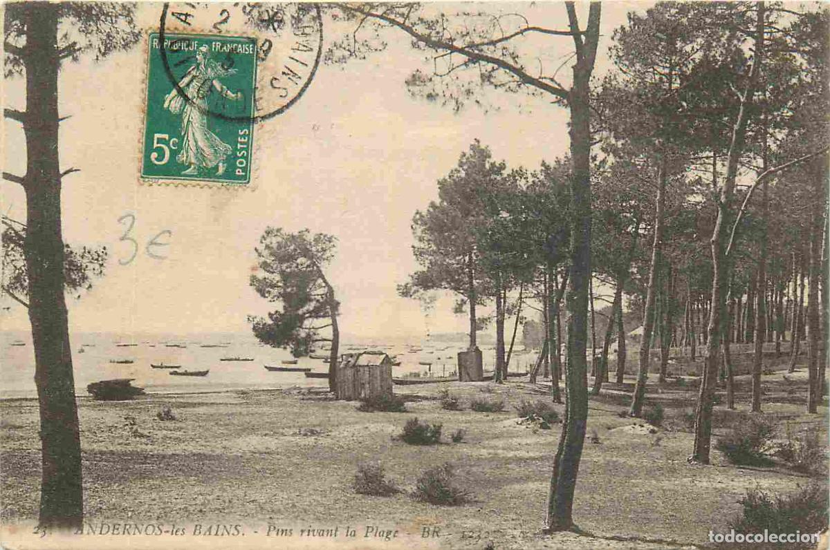 Postkarten: France - 33 - Andernos les Bains - Pain rivant la plage - CPA - Oblit&eacute;ration de 1915 - Voir Scans Re