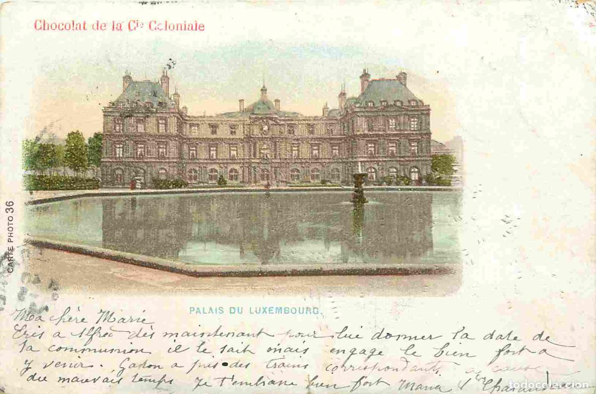 Postkarten: France - 75 - Paris 6 - Palais du Luxembourg - Pr&eacute;curseur - Coloris&eacute;e - CPA - Oblit&eacute;ration de 1904 -