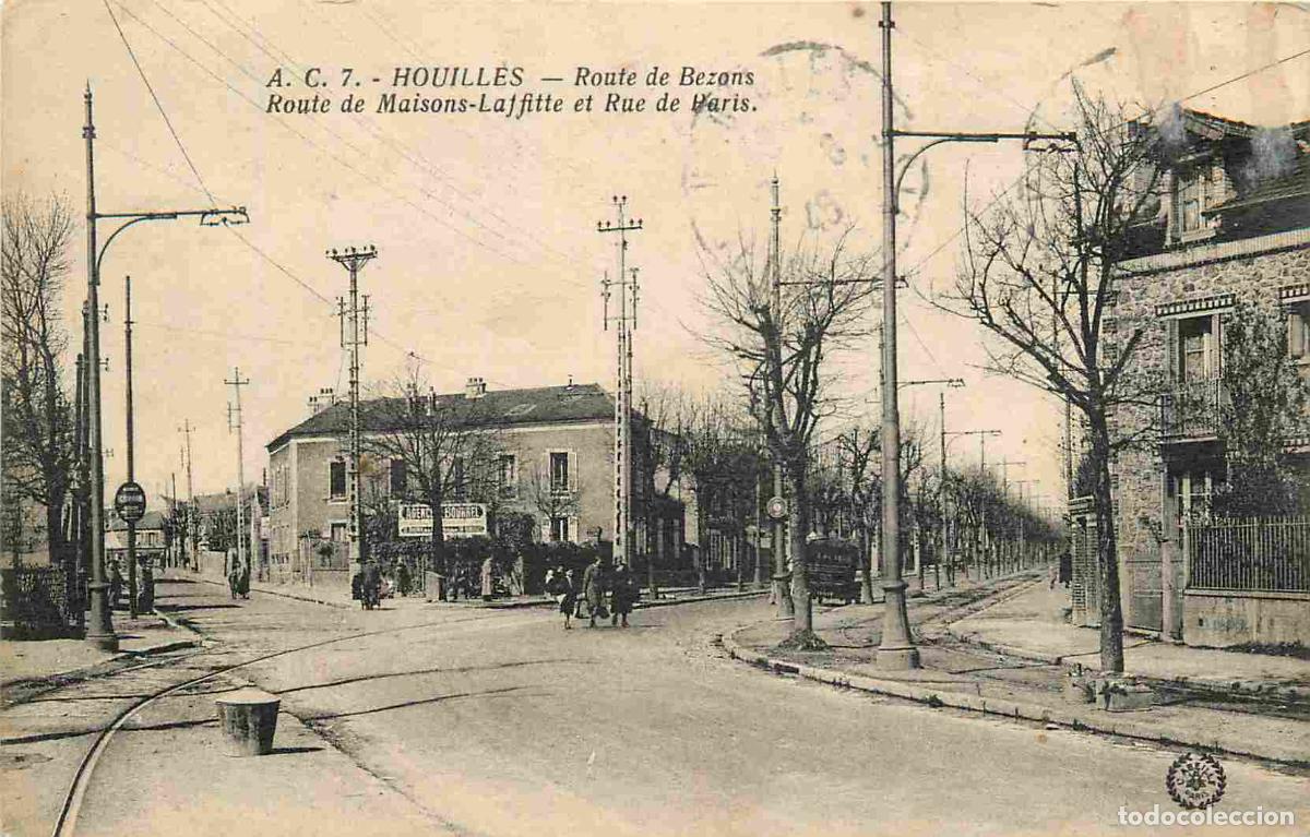 Postkarten: France - 78 - Houilles - Route de Bezons - Route de Maisons-Laffitte et Rue de Paris - Anim&eacute;e - CPA