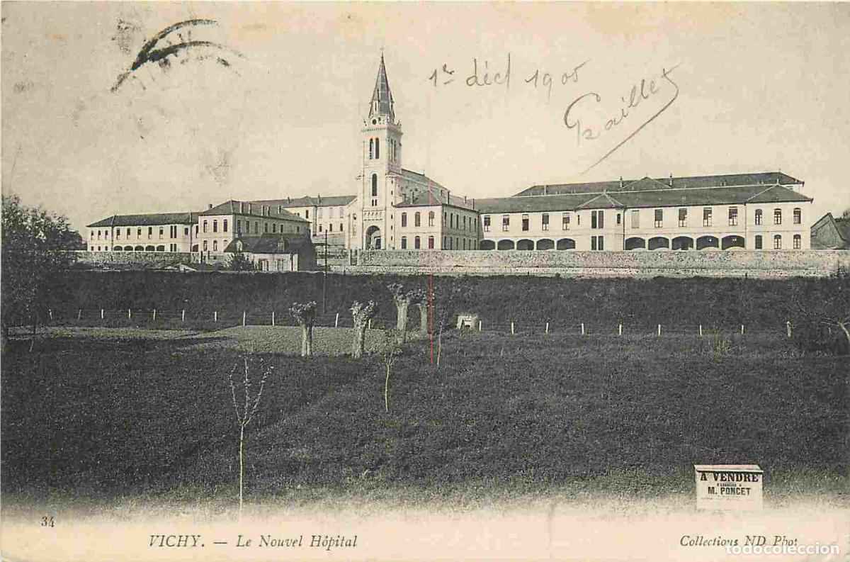 Postkarten: France - 03 - Vichy - Le nouvel h&ocirc;pital - CPA - Oblit&eacute;ration de 1905 - Voir Scans Recto-Verso