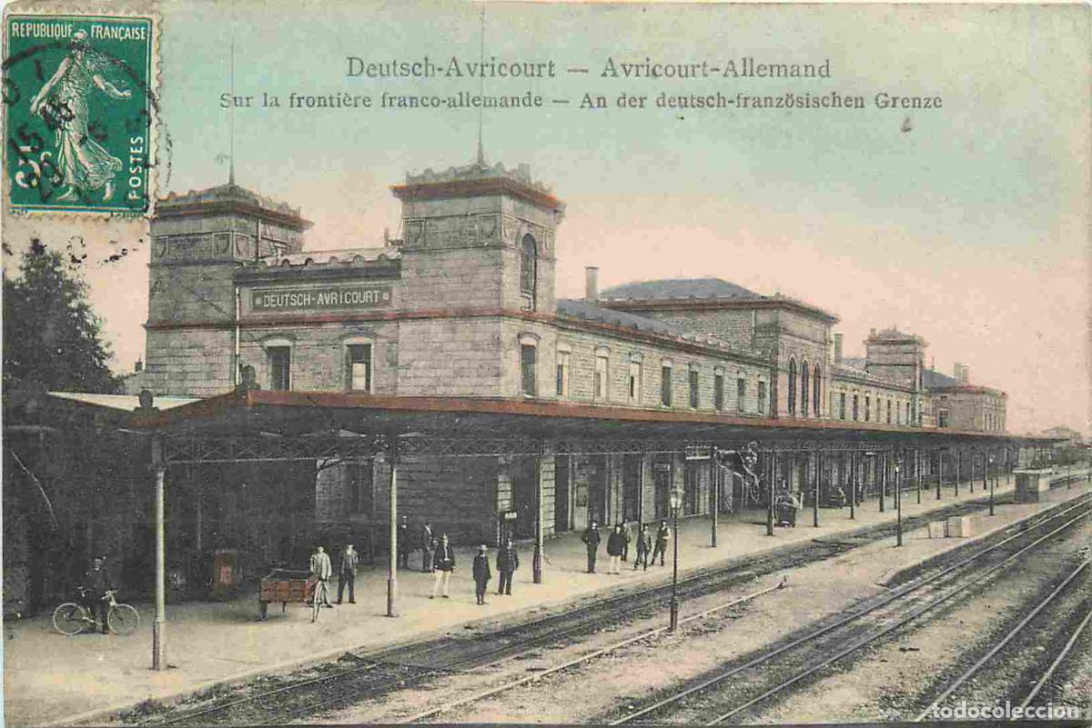 Postais: France - 57 - Avricourt - Sur la fronti&egrave;re franco-allemande - La gare - CPA - Etat se d&eacute;colle - Voir