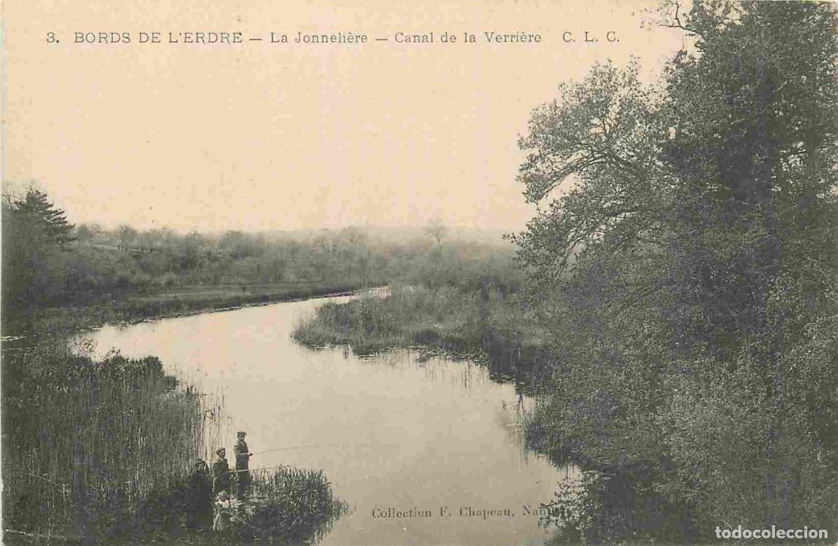 Cartes Postales: France - 44 - La Jonneli&egrave;re - Bords de l'Erdre - Canal de la Verri&egrave;re - Anim&eacute;e - Pecheur &agrave; la ligne