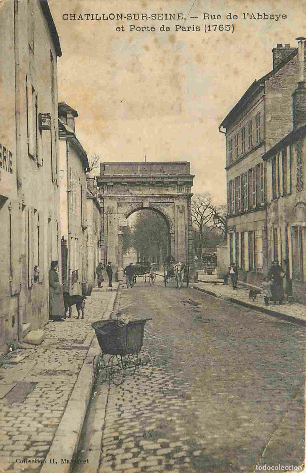 Cartes Postales: France - 21 - Chatillon sur Seine - Rue de l'abbaye des portes de Paris - Anim&eacute;e - CPA - Etat froiss