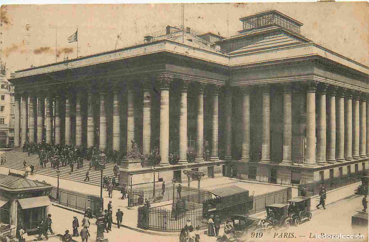 Postcards: France - 75 - Paris - La bourse - Anim&eacute;e - Automobiles - CPA - Oblit&eacute;ration de 1914 - Voir Scans Rec