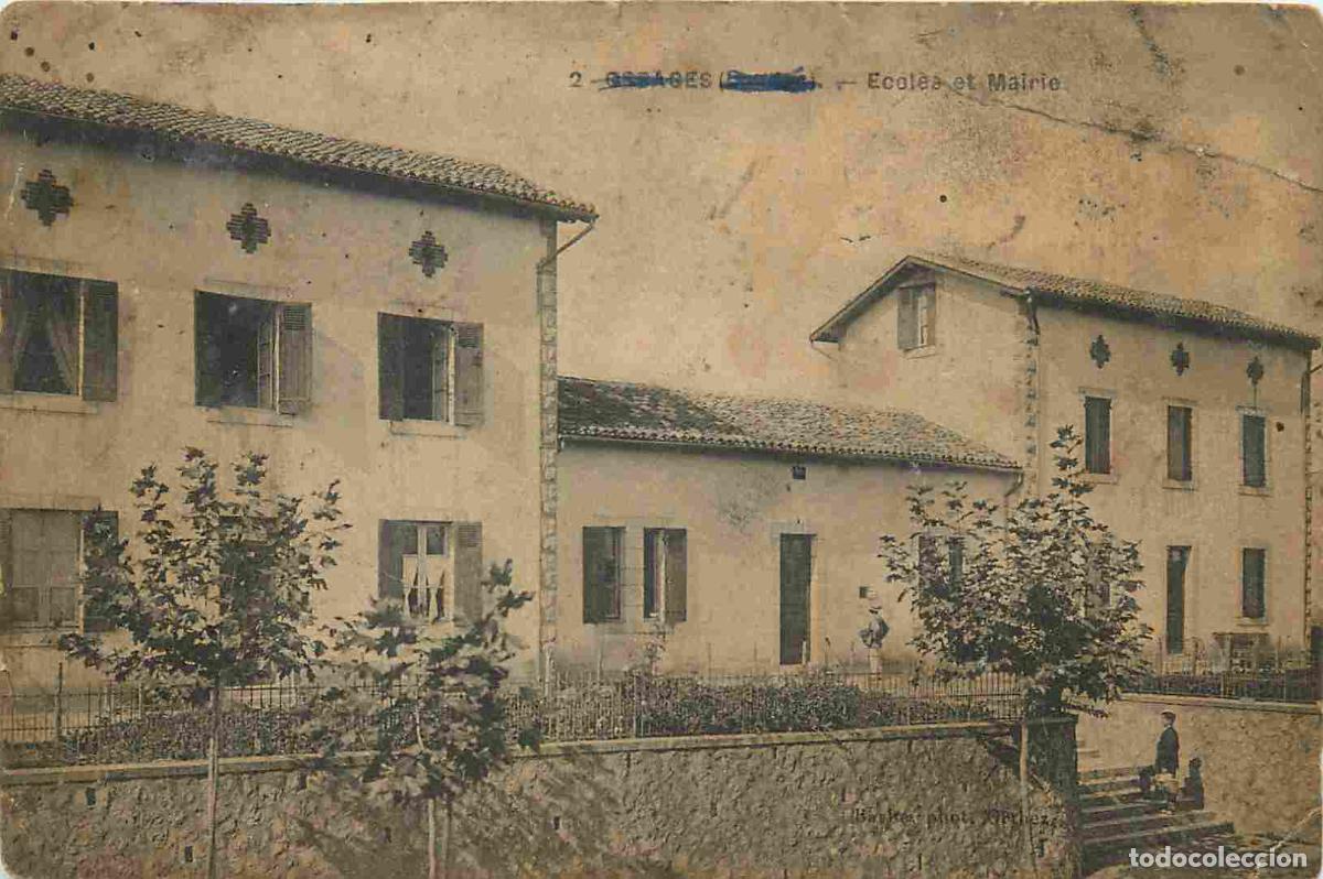 Cartes Postales: France - 40 - Ossages - &Eacute;coles et mairie - Anim&eacute;e - CPA - Etat froissure - Voir Scans Recto-Verso