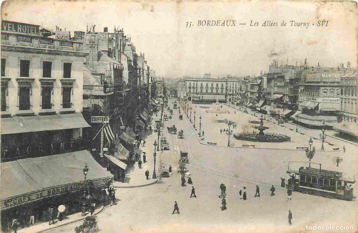 Cartes Postales: France - 33 - Bordeaux - Les all&eacute;es de Tourny - Anim&eacute;e - Tramway - CPA - Voyag&eacute;e en 1916 - Voir Sca