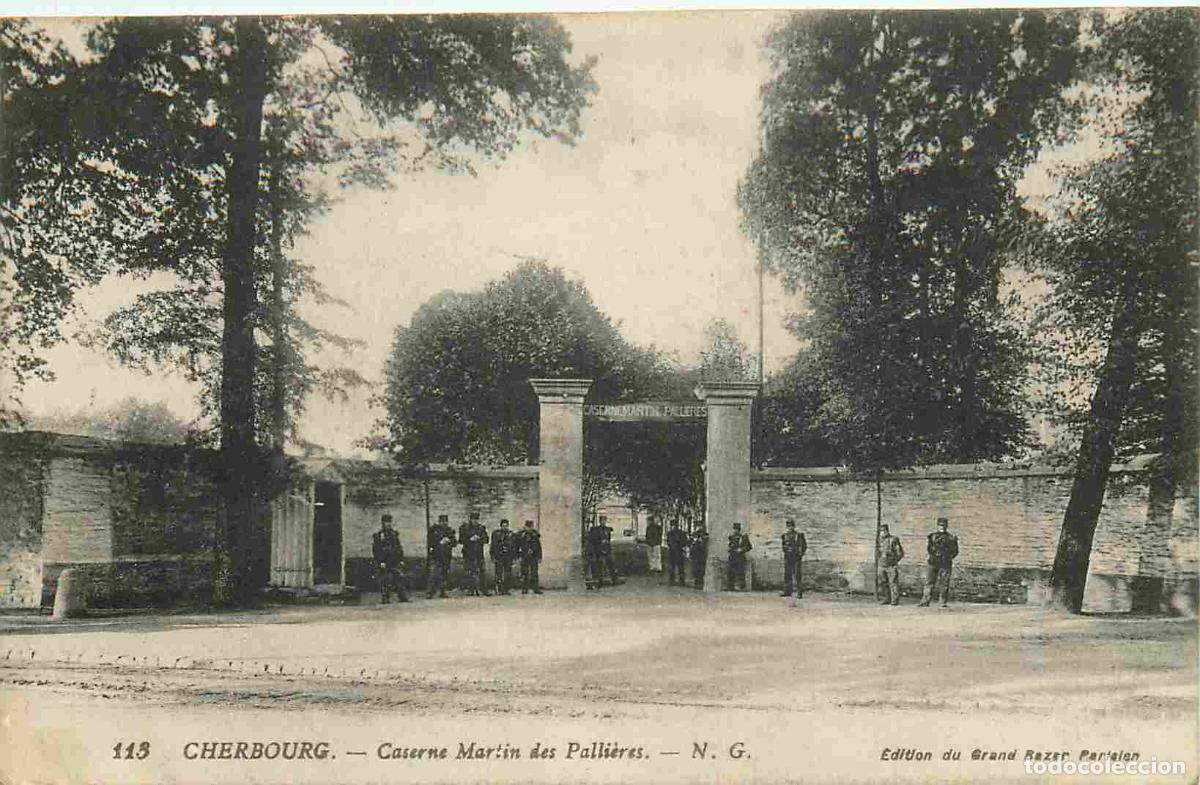 Cartes Postales: France - 50 - Cherbourg - Caserne Martin des Palli&egrave;res - Anim&eacute;e - Militaria - CPA - Oblit&eacute;ration de