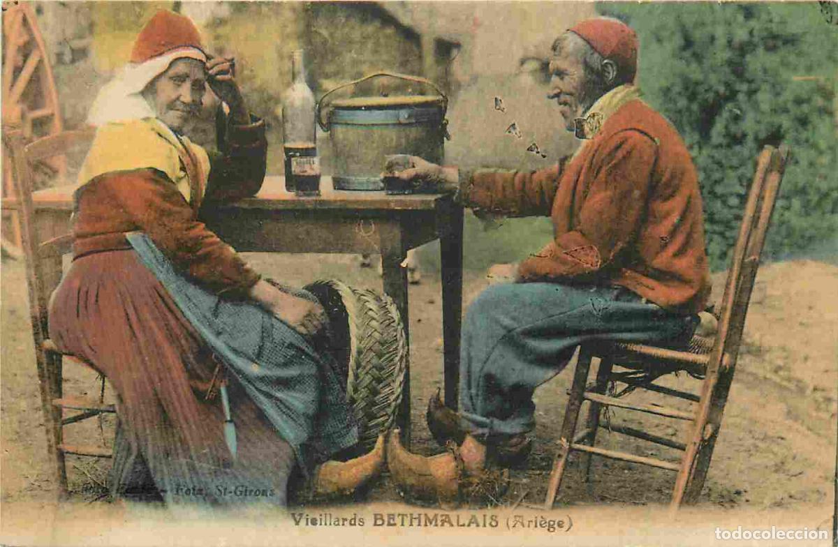 Cartes Postales: France - 09 - Ari&egrave;ge - Vieillard bethamalais - Anim&eacute;e - Coloris&eacute;e - Folklore - Sc&egrave;ne et Types - CPA