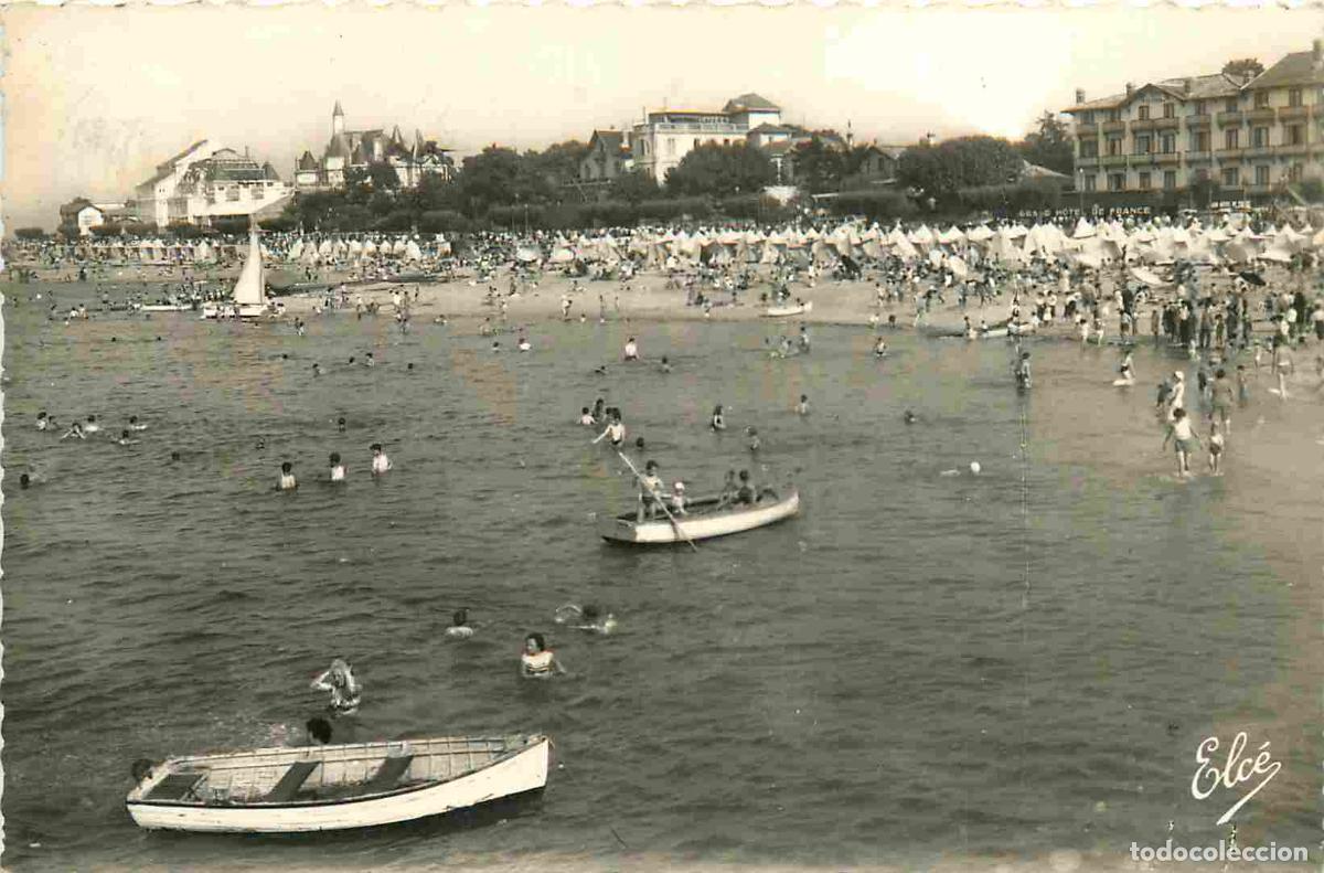 Cartes Postales: France - 33 - Arcachon - La plage est le casino - Anim&eacute;e - Mention Photographie v&eacute;ritable - Carte D