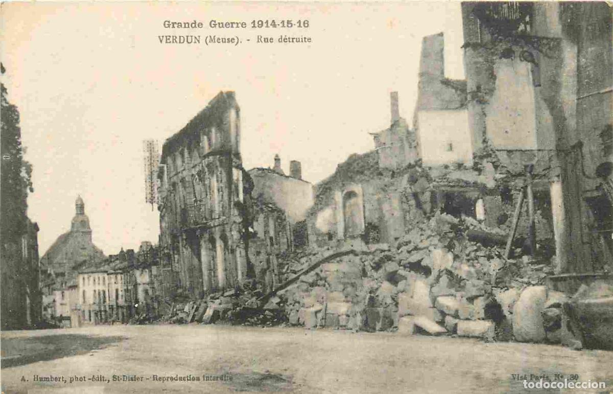 Cartes Postales: France - 55 - Verdun - Guerre 1914-1918 - Rue d&eacute;truite - CPA - Voyag&eacute;e en 1916 - Voir Scans Recto-Ve