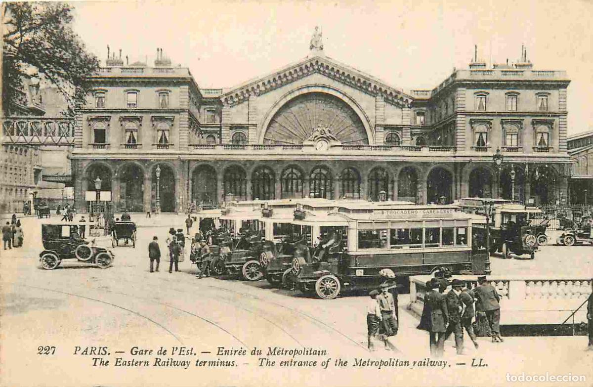 Cartes Postales: France - 75 - Paris - Gare de l'Est - Entr&eacute;e du m&eacute;tropolitain - Anim&eacute;e - Omnibus - CPA - Oblit&eacute;ratio