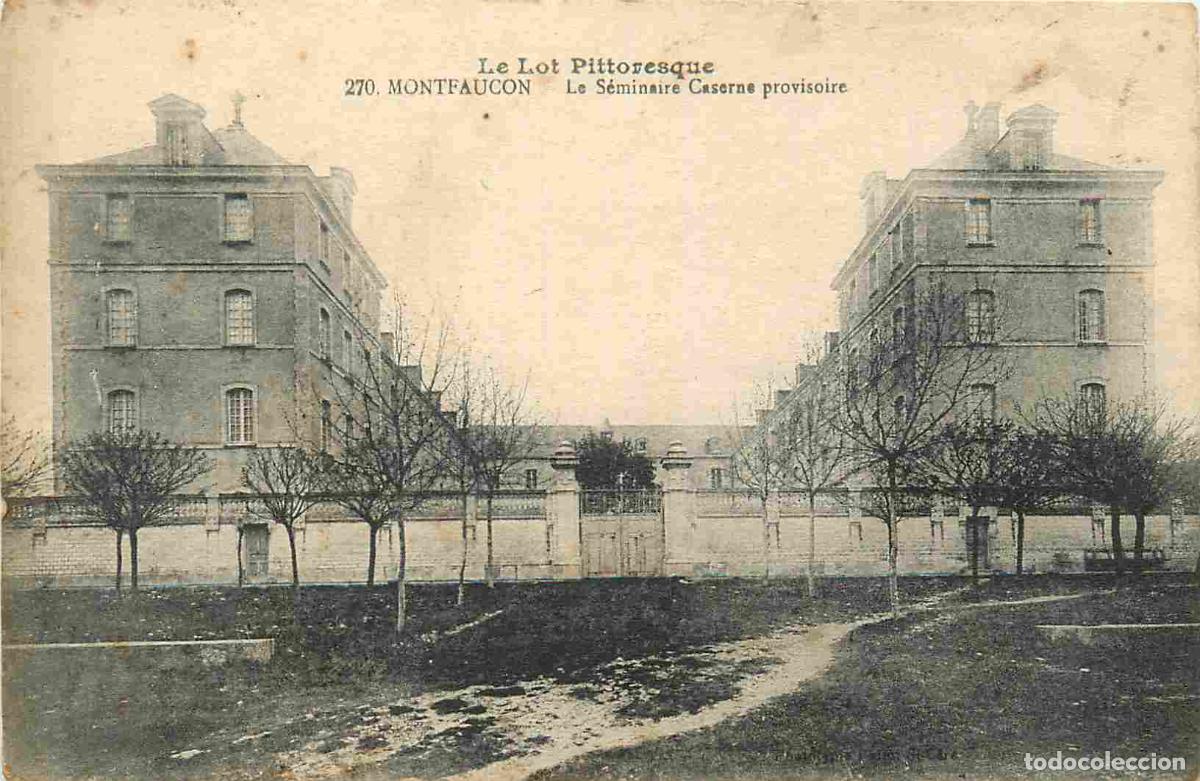 Cartes Postales: France - 46 - Montfaucon - Le s&eacute;minaire Caserne provisoire - CPA - Etat grosse froissure - Voir Scan