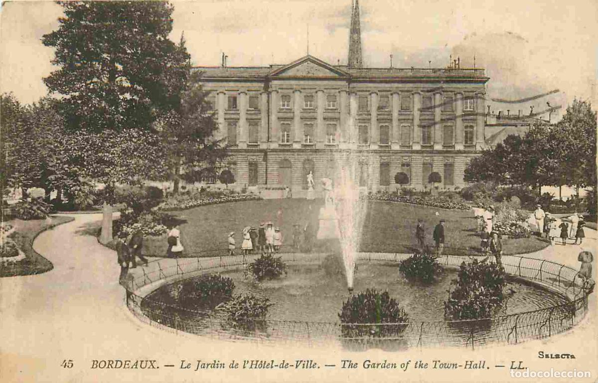 Cartes Postales: France - 33 - Bordeaux - Le jardin de l'h&ocirc;tel de ville - Anim&eacute;e - CPA - Voyag&eacute;e en 1919 - Voir Scans