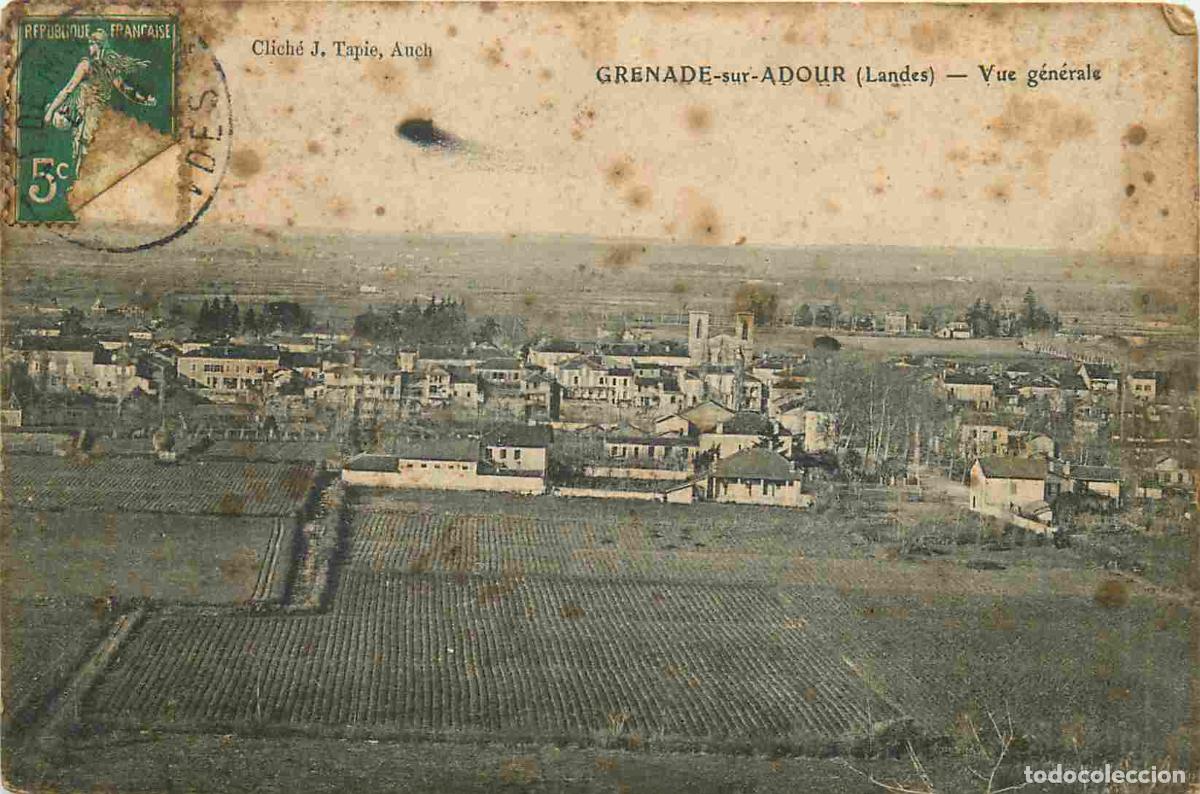 Postais: France - 40 - Grenade sur l'Adour - Vue g&eacute;n&eacute;rale - CPA - Oblit&eacute;ration de 1908 - Voir Scans Recto-Ver