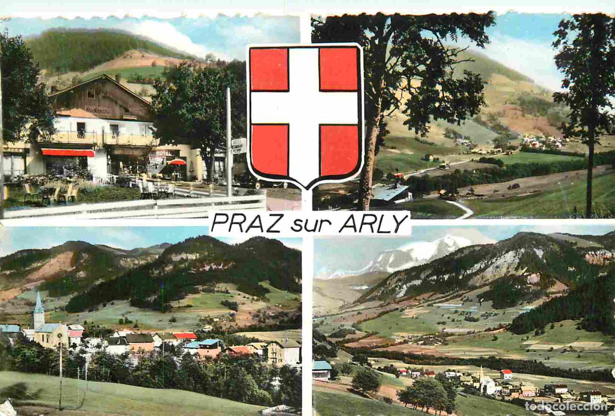 Postais: France - 74 - Praz sur Arly - Multivues - Blasons - Carte Dentel&eacute;e - CPSM format CPA - Voir Scans Re