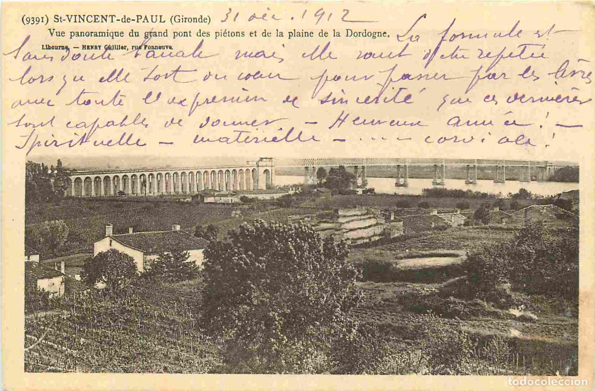 Postais: France - 33 - Saint Vincent de Paul - Vue panoramique du grand pont des pi&eacute;tons et de la plaine de l