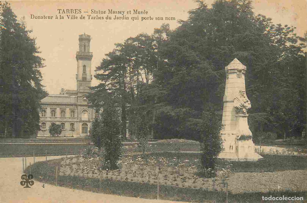 Postkarten: France - 65 - Tarbes - Statue Massey et Mus&eacute;e - Carte provenant d'un Carnet - CPA - Voir Scans Recto