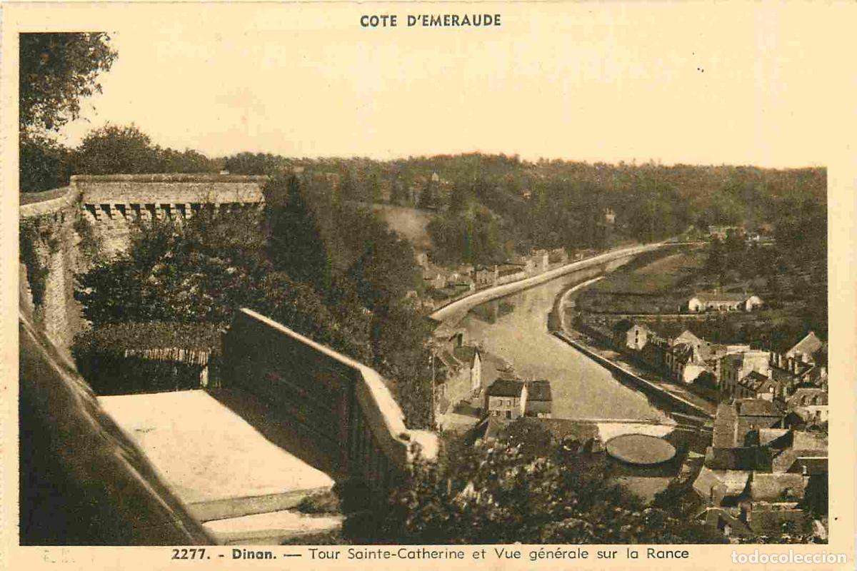 Postkarten: France - 22 - Dinan - Tour Sainte Catherine et vue g&eacute;n&eacute;rale sur la Rance - Carte provenant d'un Carn