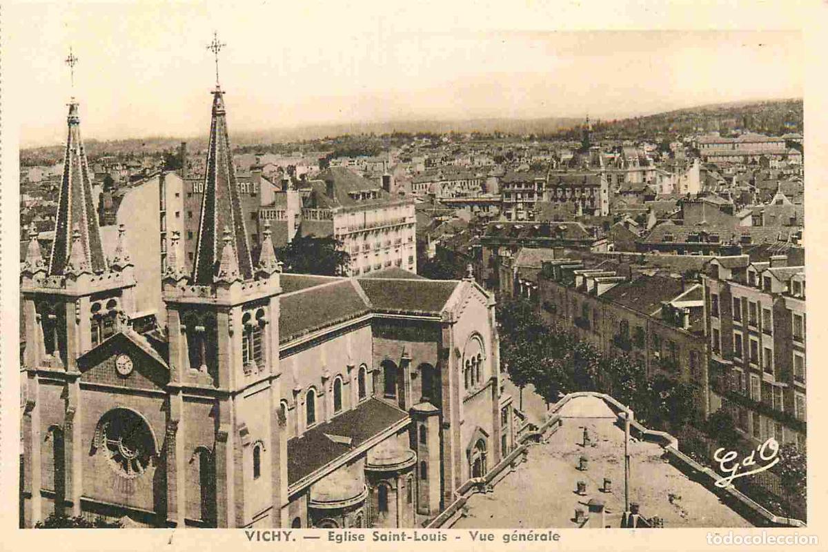 Postcards: France - 03 - Vichy - Eglise Saint Louis - vue g&eacute;n&eacute;rale - Carte provenant d'un Carnet - CPA - Voir S