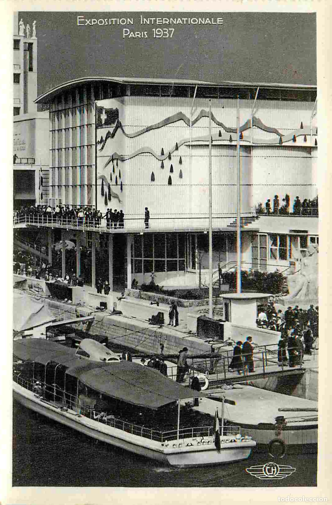 Postcards: France - 75 - Paris - Exposition internationale de 1937 - Pavillon de la Suisse - Bateaux - Carte pr