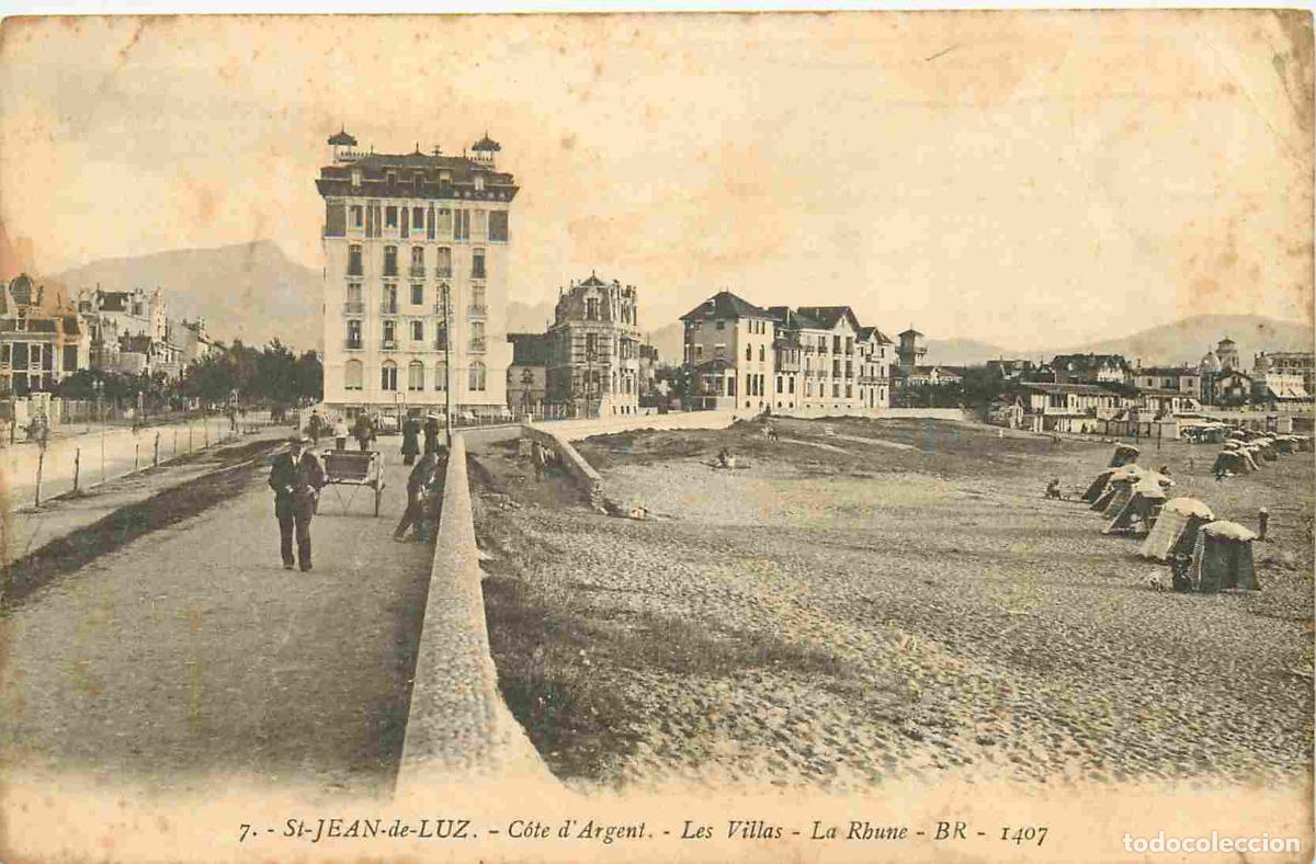 Cartoline: France - 64 - Saint Jean de Luz - Les villas la Rhune - Anim&eacute;e - CPA - Voyag&eacute;e en 1915 - Etat l&eacute;g&egrave;re