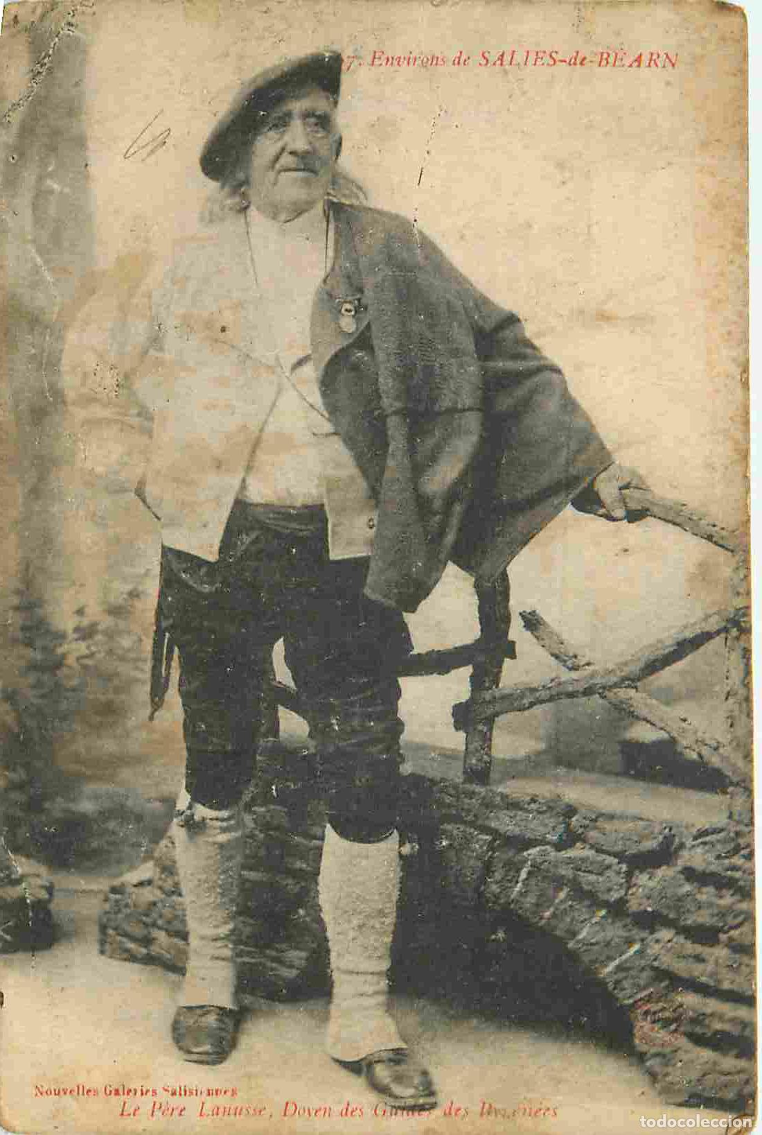 Postcards: France - 64 - Salies de B&eacute;arn - Le p&egrave;re Lanusse Doyen des Gardes des Pyr&eacute;n&eacute;es - Anim&eacute;e - Folklore -