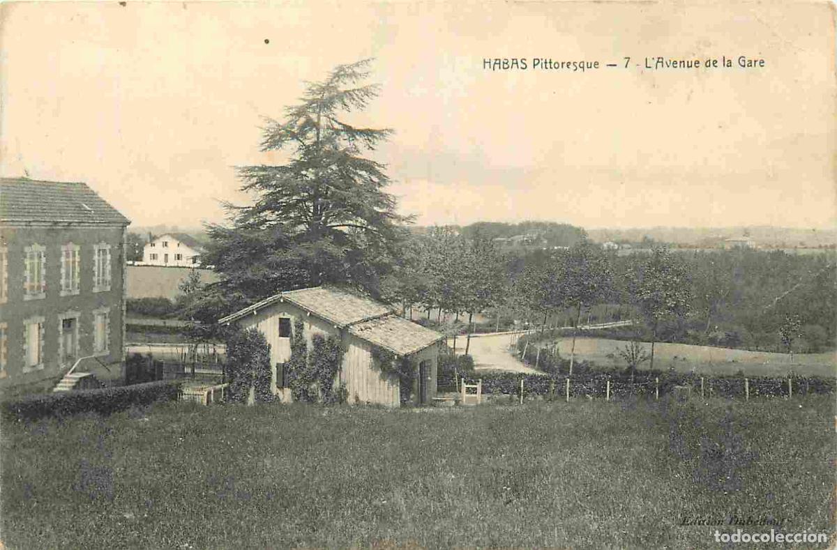 Postcards: France - 40 - Habas - Avenue de la gare - CPA - Voir Scans Recto-Verso
