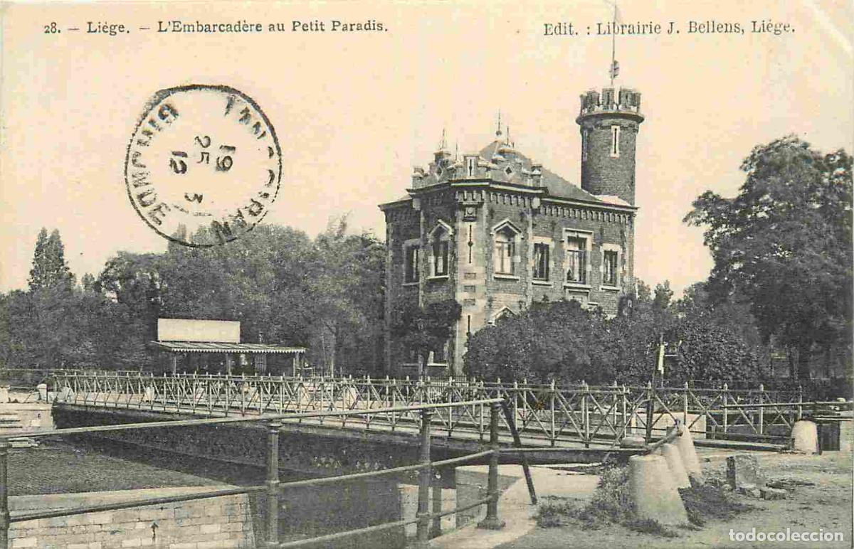 Postcards: Belgique - Li&egrave;ge - L'embarcad&egrave;re au petit Paradis - CPA - Oblit&eacute;ration de 1912 - Etat pli - Voir Sca