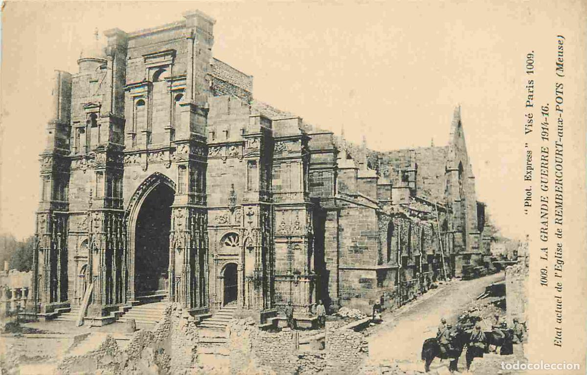 Postais: France - 55 - Rembercourt aus Pots - Guerre 1914-18 - Etat actuel de l'Eglise - Anim&eacute;e - CPA - Voir