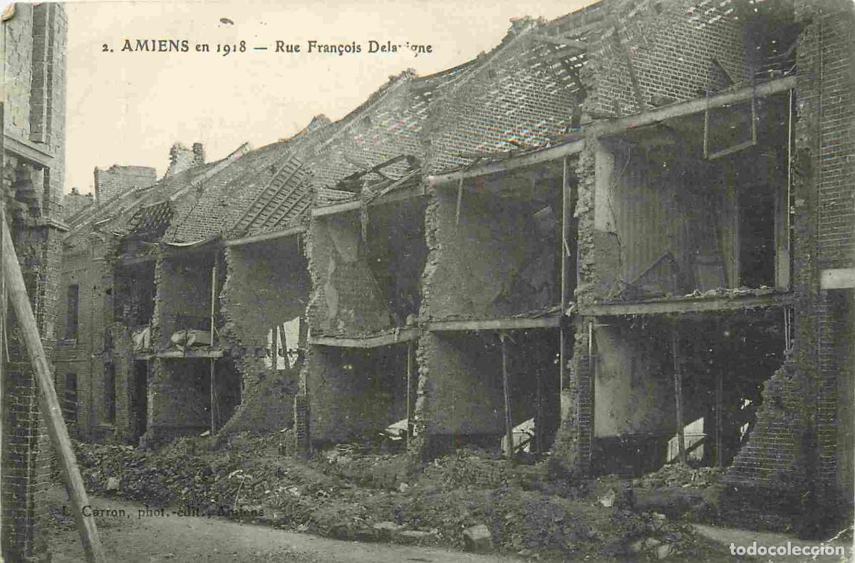 Postais: France - 80 - Amiens - Guerre 1914-18 - Rue Fran&ccedil;ois de Lavigne en 1918 - Ruines - CPA - Voir Scans