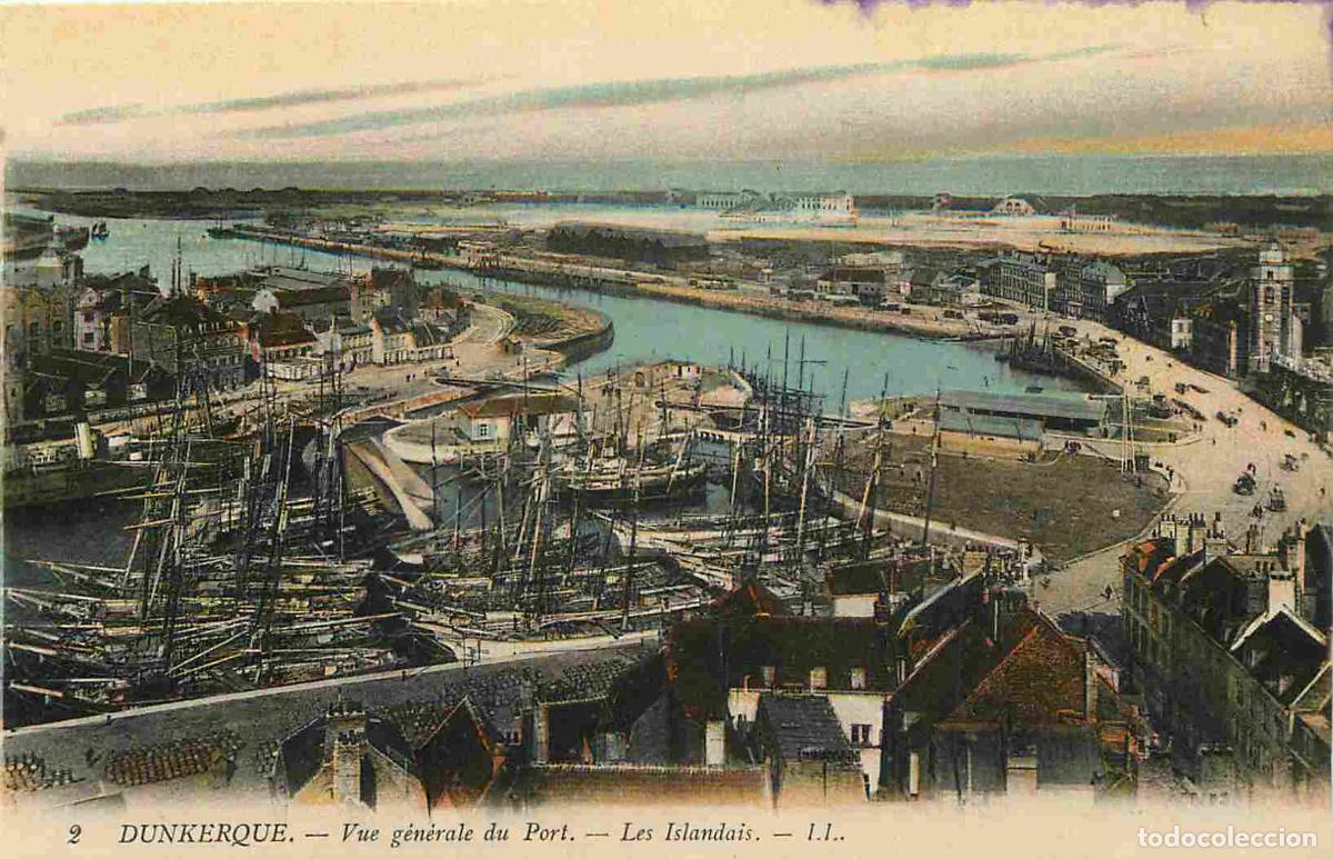 Postales: France - 59 - Dunkerque - Vue g&eacute;n&eacute;rale du port - les Islandais - Coloris&eacute;e - Carte provenant d'un Ca
