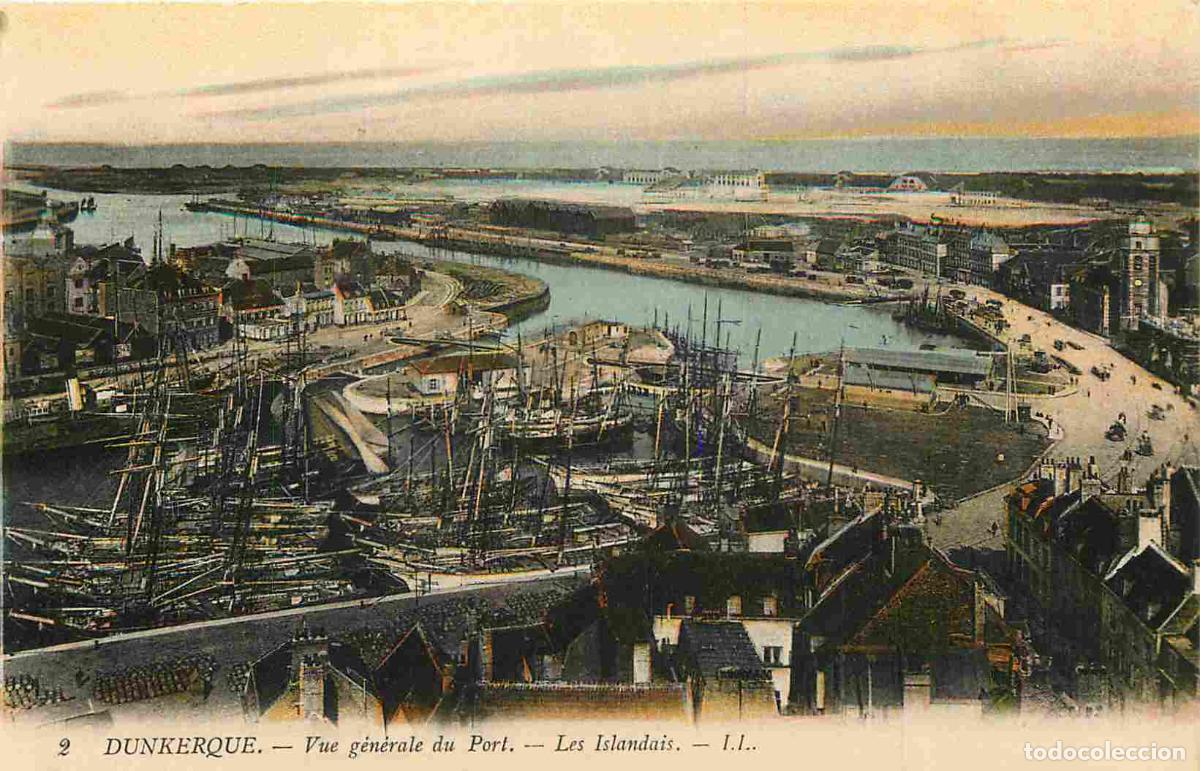 Postales: France - 59 - Dunkerque - Vue g&eacute;n&eacute;rale du port - les Islandais - Coloris&eacute;e - Carte provenant d'un Ca