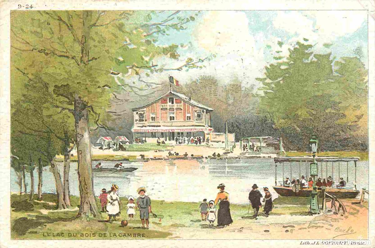 Cartes Postales: Belgique - Bruxelles - Le Lac du Bois de la Cambre - Lithographie J L Goffart - CPA - Oblit&eacute;ration d