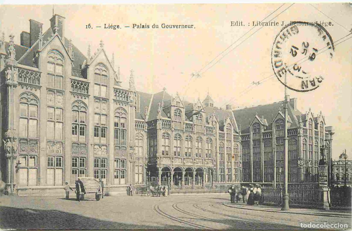 Cartes Postales: Belgique - Li&egrave;ge - Palais du Gouverneur - Anim&eacute;e - CPA - Oblit&eacute;ration de 1912 - Voir Scans Recto-Ver